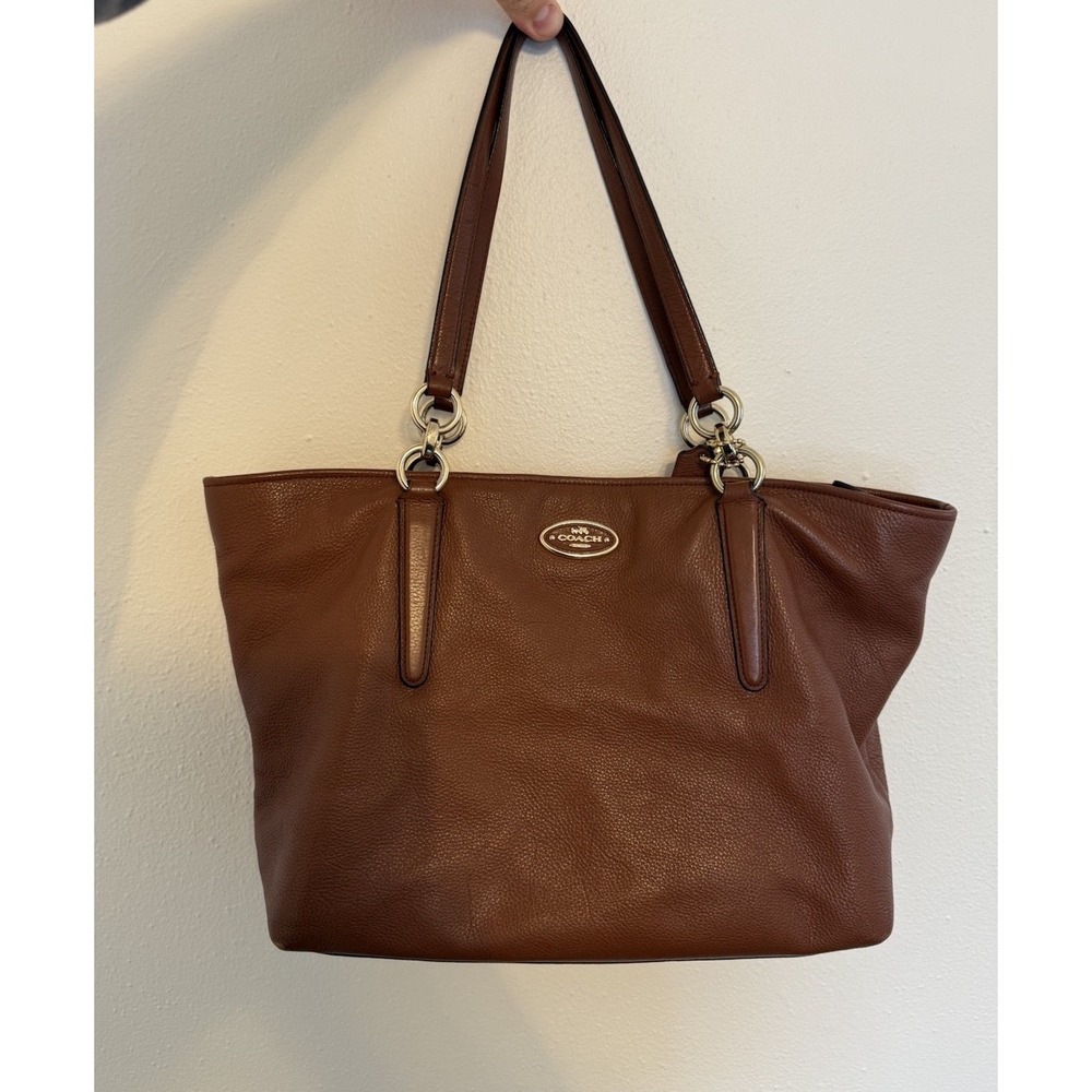 Coach Chicago Ellis Brown Leather Tote Bag 33961 Saddle Purse